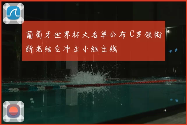 葡萄牙世界杯大名单公布 C罗领衔新老结合冲击小组出线